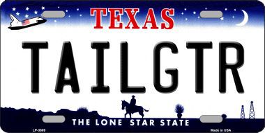 LP-3689 Tailgtr Texas Novelty Metal License Plate