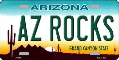LP-3693 Az Rocks Novelty Metal License Plate