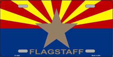 Picture of Smart Blonde LP-3696 Flagstaff Arizona State Flag Metal Novelty License Plate