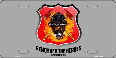 LP-3736 Remember The Heroes Metal Novelty License Plate