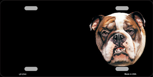 LP-3741 Bull Dog Offset Metal Novelty License Plate