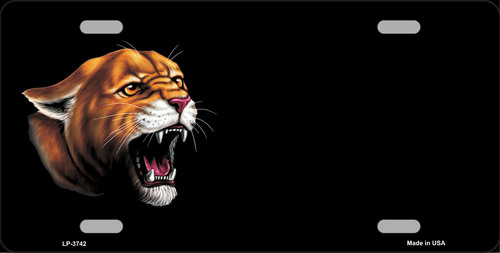 LP-3742 Cougar Offset Metal Novelty License Plate