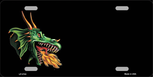 LP-3743 Dragon Offset Customizable Metal Novelty License Plate