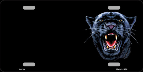 LP-3750 Panther Offset Metal Novelty License Plate