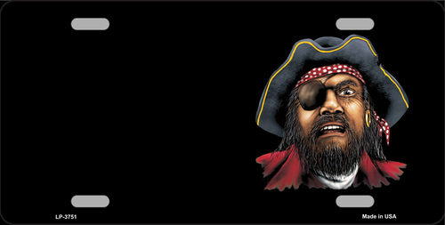 LP-3751 Pirate Offset Metal Novelty License Plate