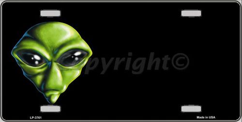 LP-3761 Alien Offset Metal Novelty License Plate