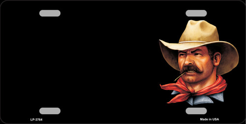 LP-3764 Cowboy Offset Metal Novelty License Plate