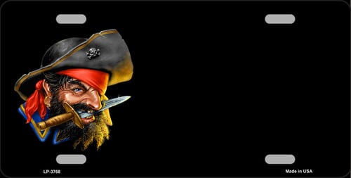 Picture of Smart Blonde LP-3768 Pirate Offset Metal Novelty License Plate