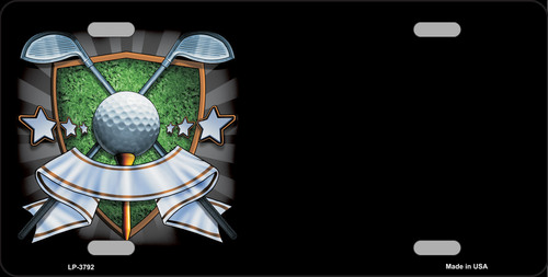 LP-3792 Golf Banner Offset Metal Novelty License Plate