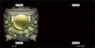 LP-3796 Volleyball Banner Offset Metal Novelty License Plate