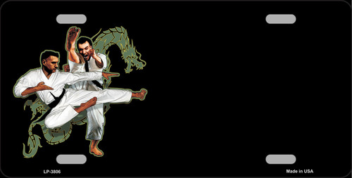 LP-3806 Karate Offset Metal Novelty License Plate