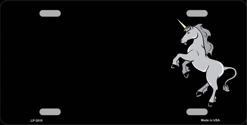 LP-3810 Unicorn Offset Metal Novelty License Plate