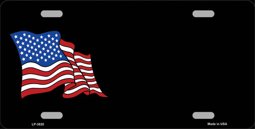 Picture of Smart Blonde LP-3820 American Flag Offset Metal Novelty License Plate
