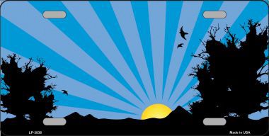 LP-3836 Southwest Blue Sunset Metal Novelty License Plate