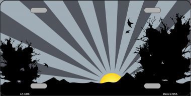 Picture of Smart Blonde LP-3839 Southwest Gray Sunset Metal Novelty License Plate