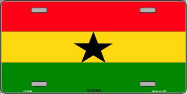 LP-3944 Ghana Flag Metal Novelty License Plate