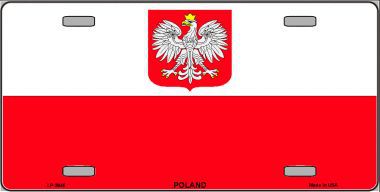 LP-3946 Poland Eagle Flag Metal Novelty License Plate