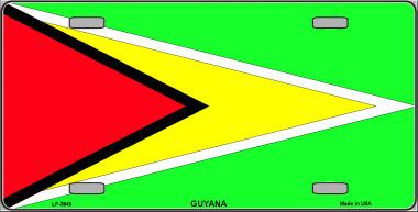LP-3948 Guyana Flag Metal Novelty License Plate