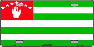LP-3949 Abkhazia Flag Metal Novelty License Plate