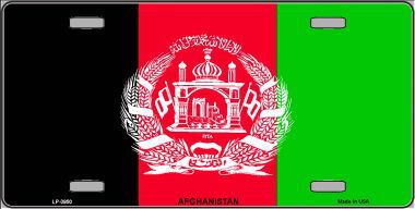 Picture of Smart Blonde LP-3950 Afghanistan Flag Metal Novelty License Plate