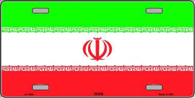 LP-4034 Iran Flag Metal Novelty License Plate