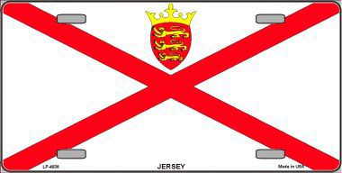LP-4038 Jersey Flag Metal Novelty License Plate