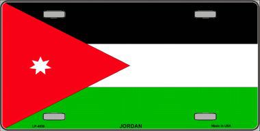 LP-4039 Jordan Flag Metal Novelty License Plate
