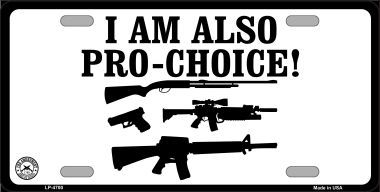 LP-4700 I Am Pro-Choice Metal Novelty License Plate