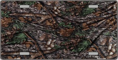 LP-5268 Branches Camouflage Metal Novelty License Plate