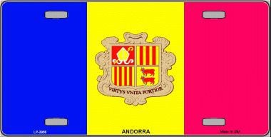 Picture of Smart Blonde LP-3956 Andorra Flag Metal Novelty License Plate