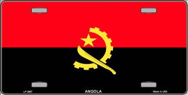 LP-3957 Angola Flag Metal Novelty License Plate