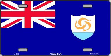 LP-3958 Anguilla Flag Metal Novelty License Plate