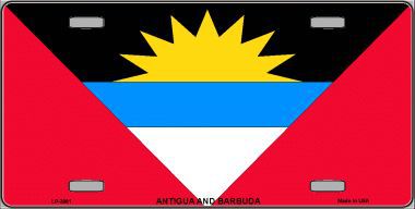 LP-3961 Antigua & Barbuda Flag Metal Novelty License Plate
