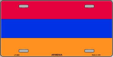 Armenia Flag Metal Novelty License Plate