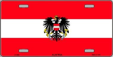 Austria Flag Metal Novelty License Plate