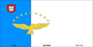 LP-3967 Azores Flag Metal Novelty License Plate