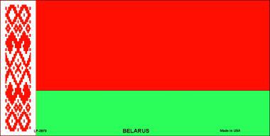 LP-3970 Belarus Flag Metal Novelty License Plate