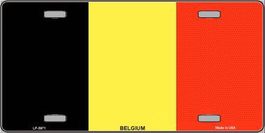 LP-3971 Belgium Flag Metal Novelty License Plate