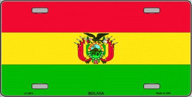 LP-3975 Bolivia Flag Metal Novelty License Plate
