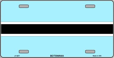 LP-3977 Botswana Flag Metal Novelty License Plate