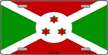LP-3983 Burundi Flag Metal Novelty License Plate