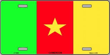LP-3985 Cameroon Flag Metal Novelty License Plate