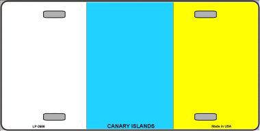 LP-3986 Canary Islands Flag Metal Novelty License Plate