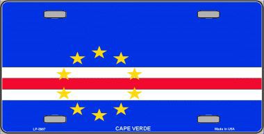 LP-3987 Cape Verde Flag Metal Novelty License Plate