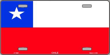 Picture of Smart Blonde LP-3991 Chile Flag Metal Novelty License Plate