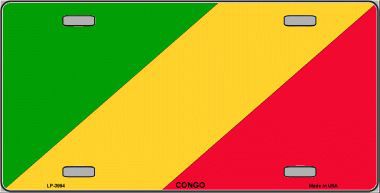 LP-3994 Congo Flag Metal Novelty License Plate