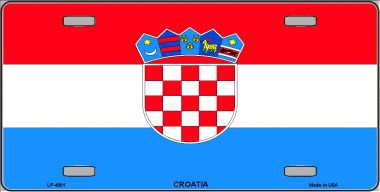 LP-4001 Croatia Flag Metal Novelty License Plate