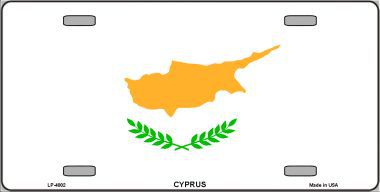 LP-4002 Cyprus Flag Metal Novelty License Plate