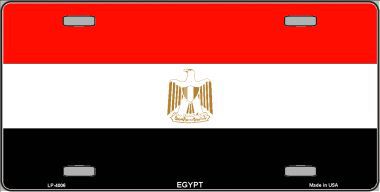 LP-4006 Egypt Flag Metal Novelty License Plate