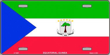 LP-4007 Equatorial Guinea Flag Metal Novelty License Plate